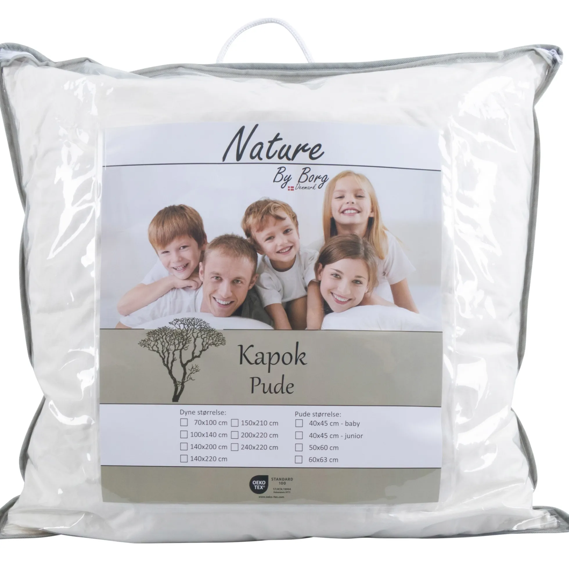 Kapok mellem hovedpude - Økologisk og allergivenlig pude - 60x63 cm - Nature By Borg
