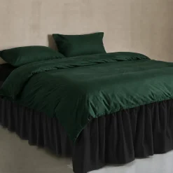 Kappelagen 160x200 cm - 100% blødt bomulds lagen - Sort sengekappe by Nordstrand Home