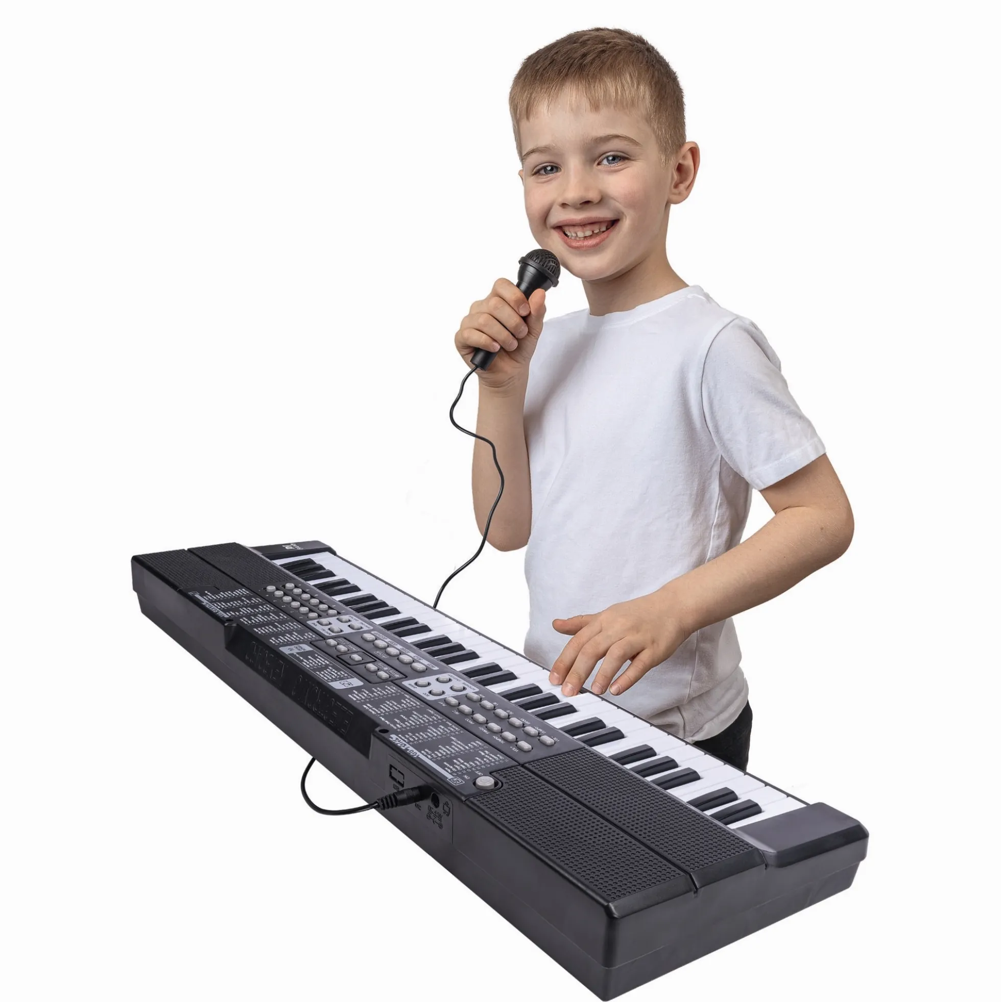 Keyboard til børn med mikrofon, lyde og rytmer - 61 tangenter