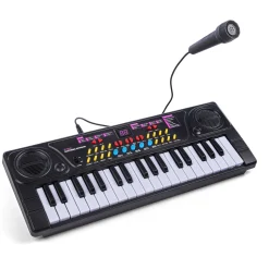 Keyboard til børn med mikrofon, lyde og rytmer - 37 tangenter