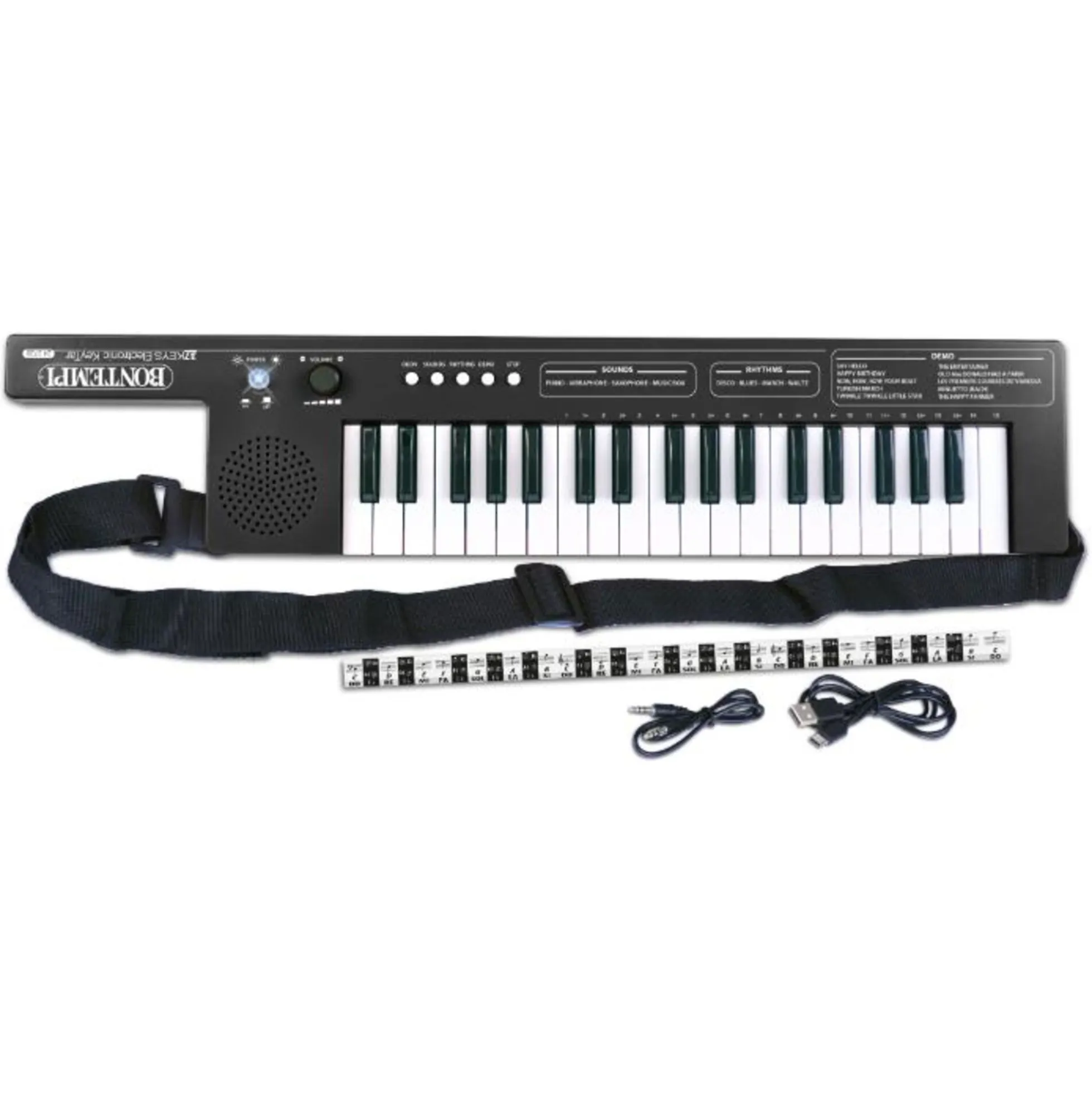 Keytar med 37 tangenter og skulderrem til børn - Bontempi musiklegetøj
