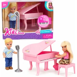Kiki dukker med piano og mikrofon - 11 cm