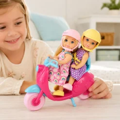 Kiki dukker med pink motorcykel - 11 cm