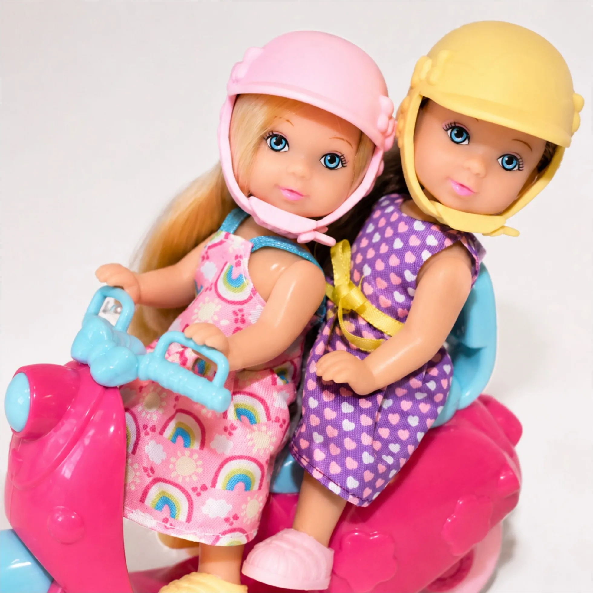 Kiki dukker med pink motorcykel - 11 cm