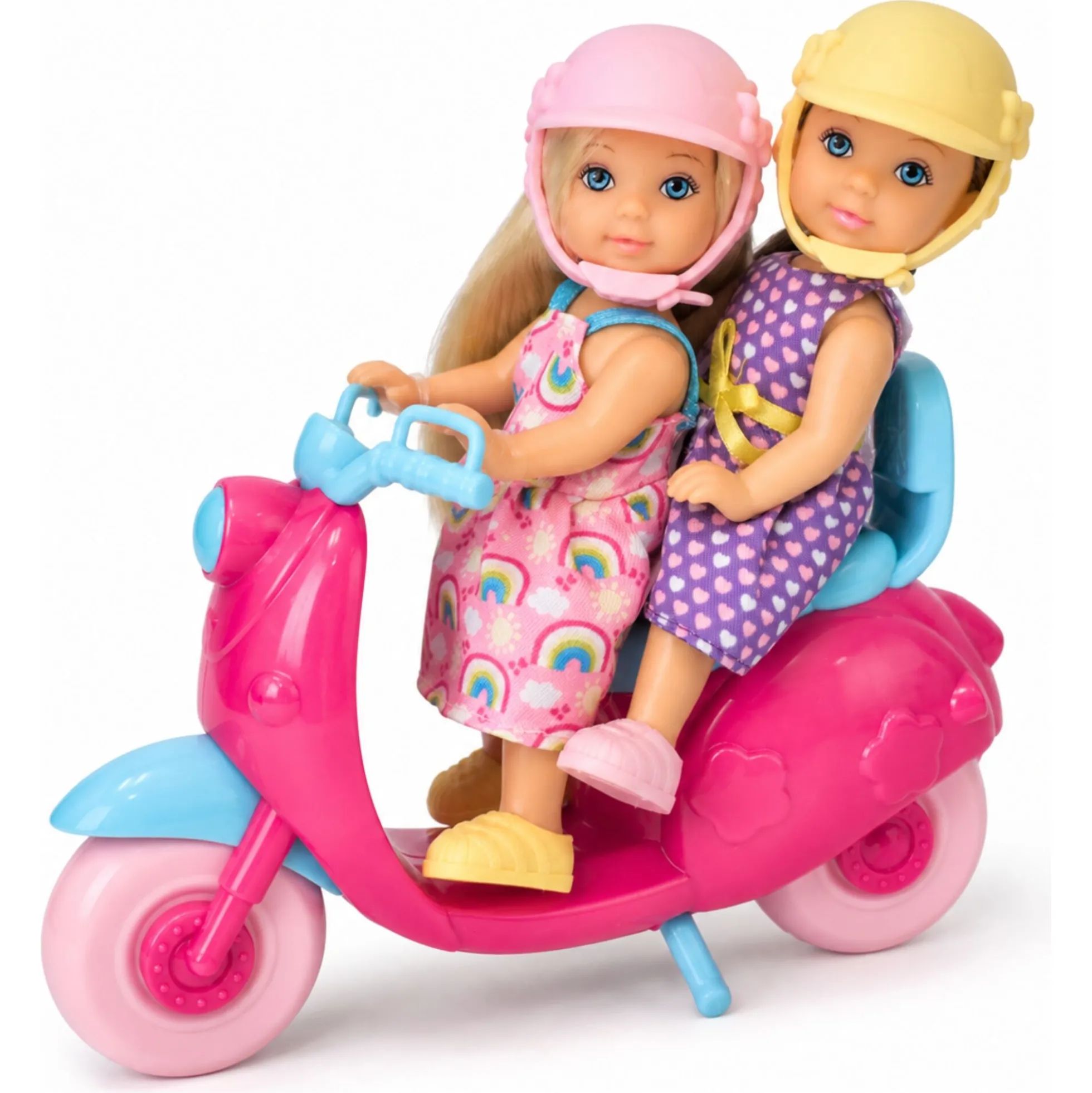 Kiki dukker med pink motorcykel - 11 cm