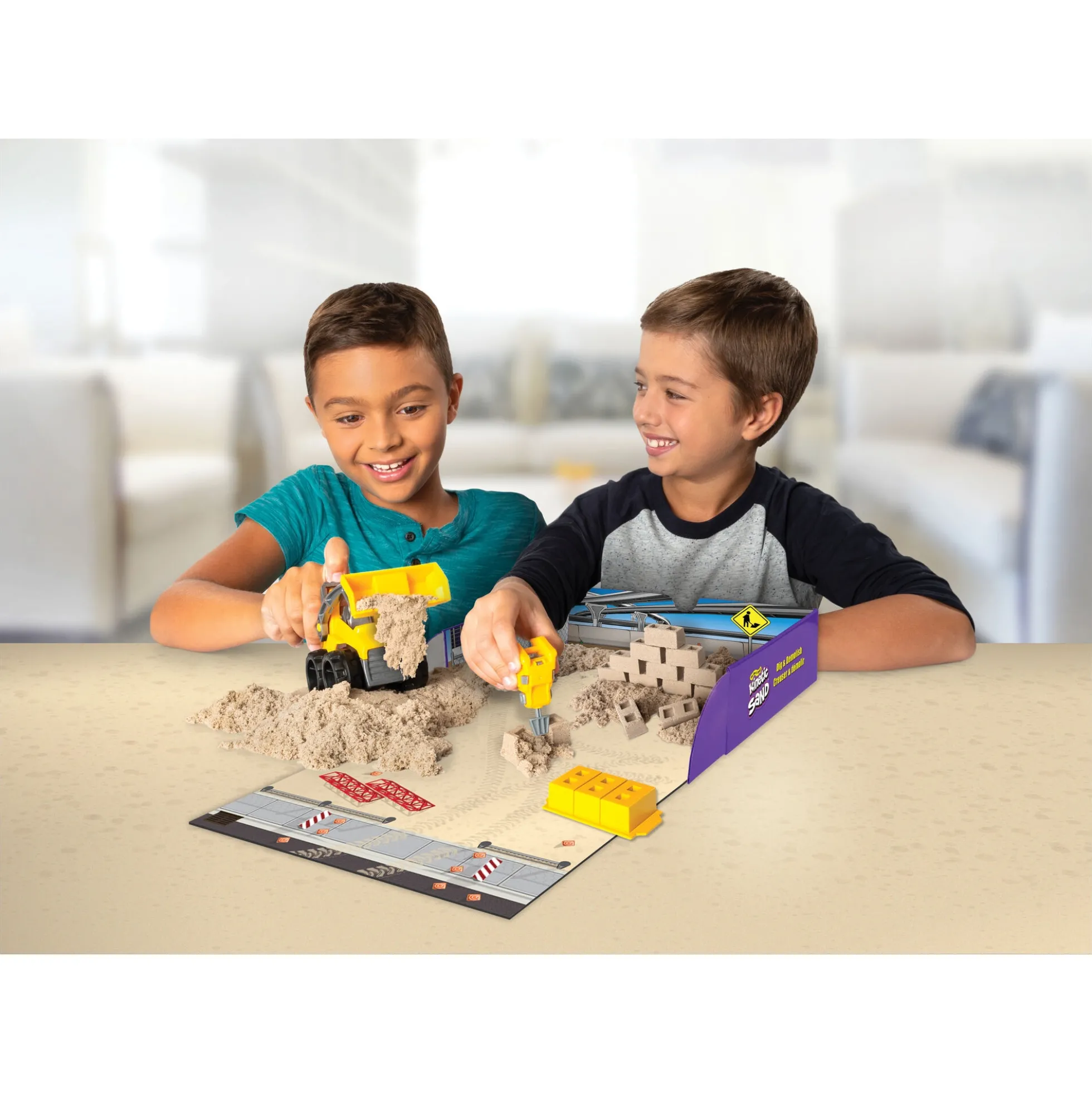 Kinetic Sand Dig & Demolish grav- og nedrivningssæt
