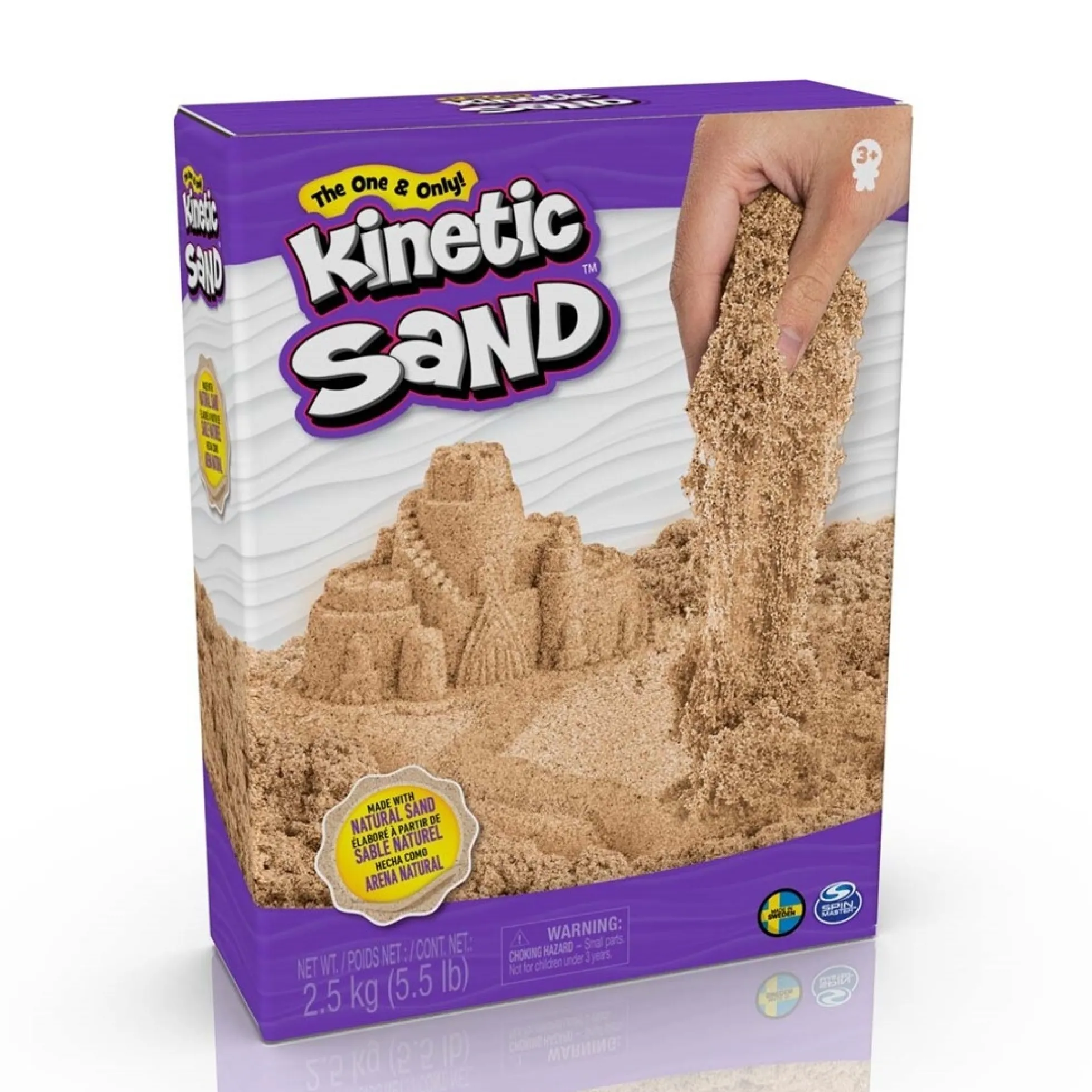 Kinetic Sand naturfarvet – 2,5 kg