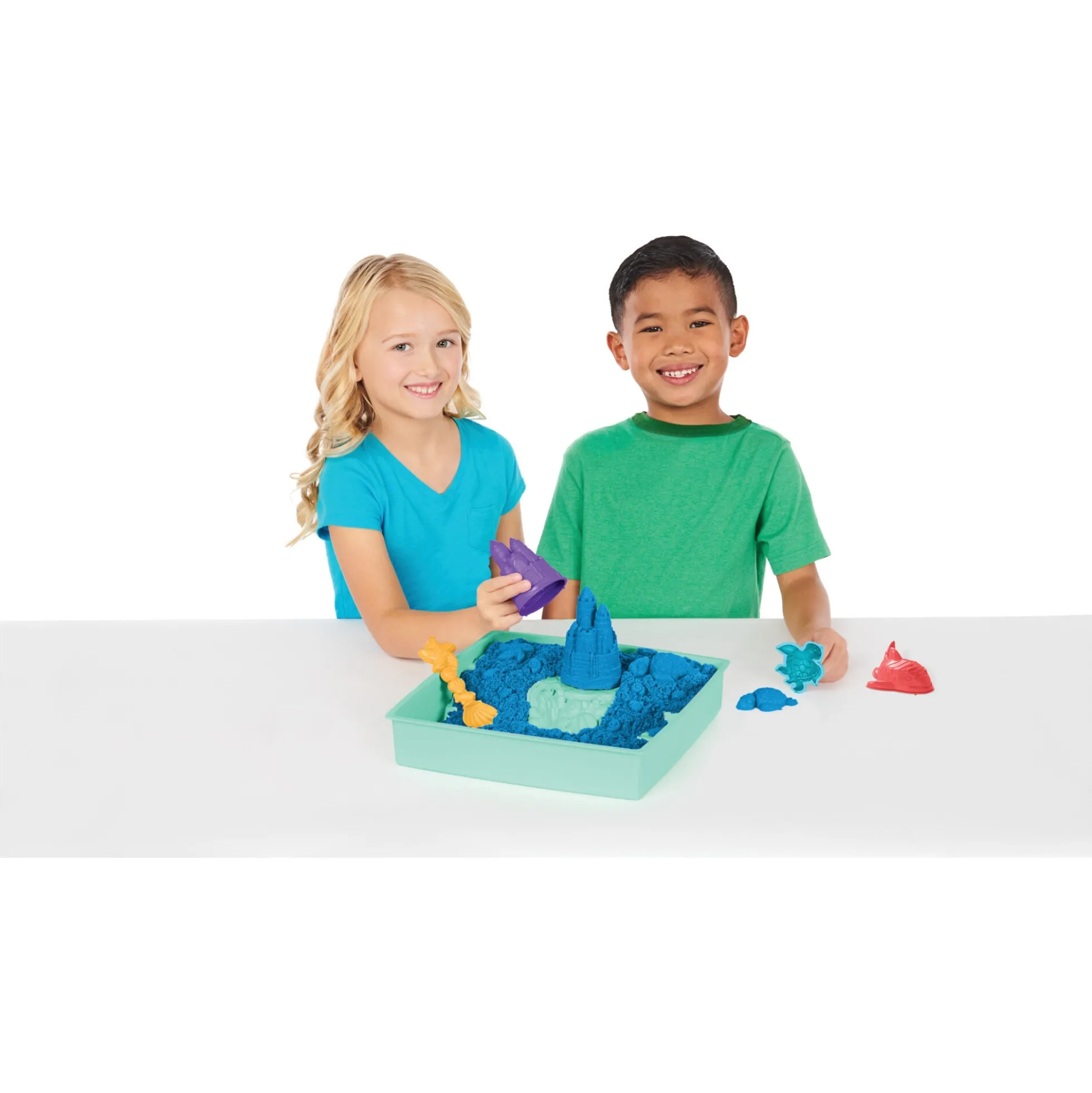 Kinetic Sand sandkassesæt blå – 450 g