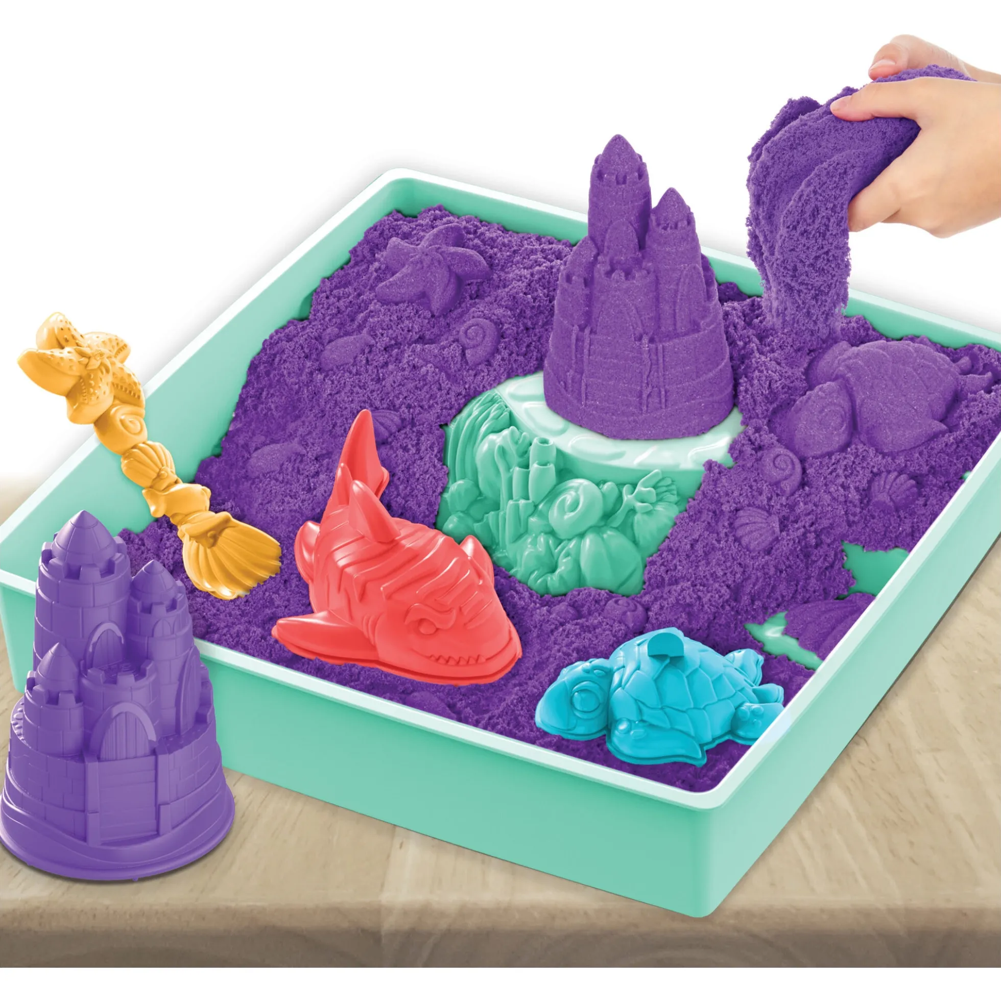 Kinetic Sand sandkassesæt lilla – 450 g