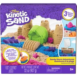 Kinetic Sand Sandy Shore legesæt – 450 g