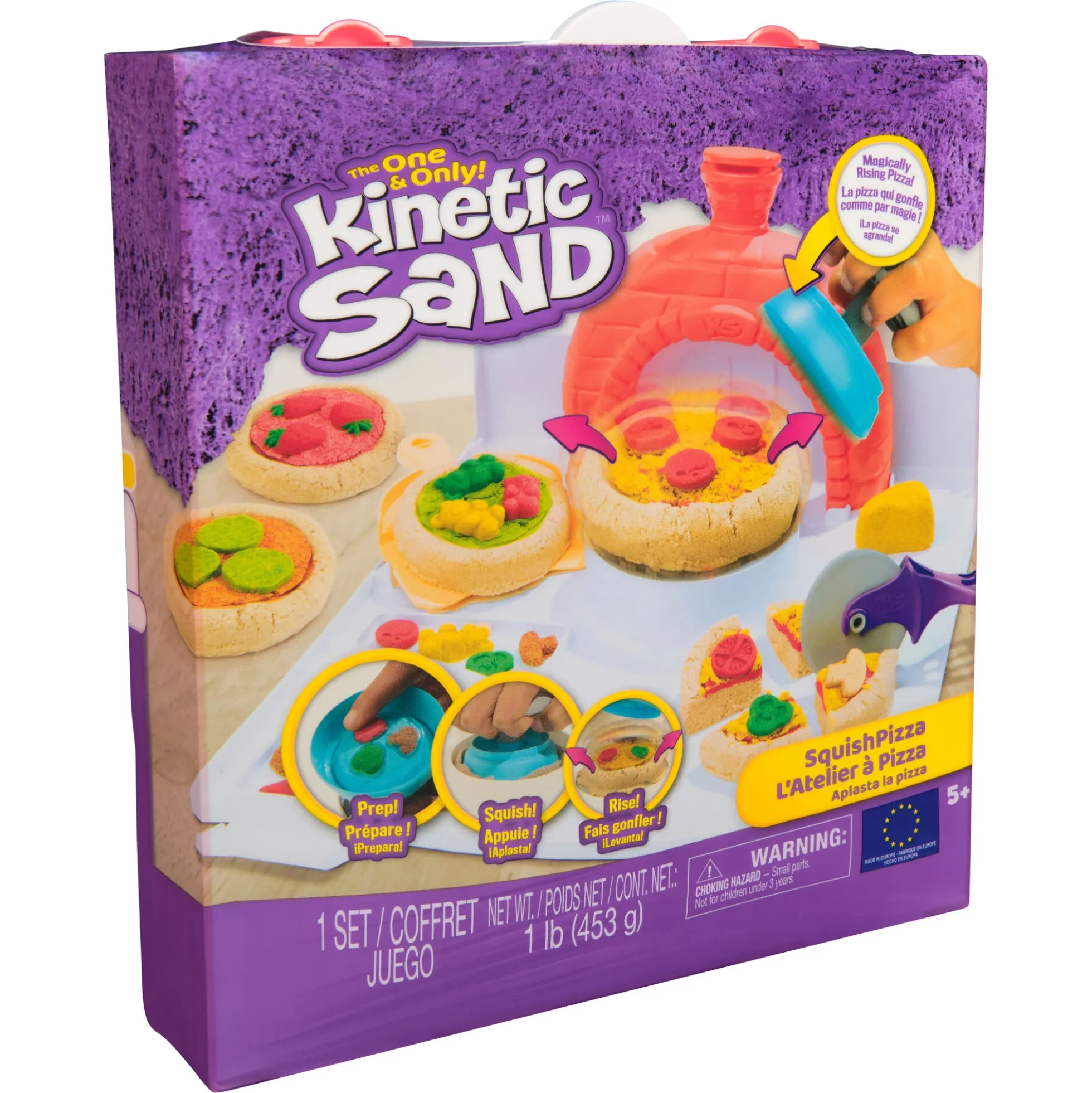 Kinetic Sand Squish-pizzasæt – 450 g