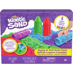 Kinetic Sand Stamp N’ Roll multipack – 4 farver