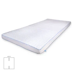 Kølende H-split topmadras - 180x210 cm - 7 zoner - Luksus memoryskum topmadras 8 cm høj - SLEEP TECH By Borg