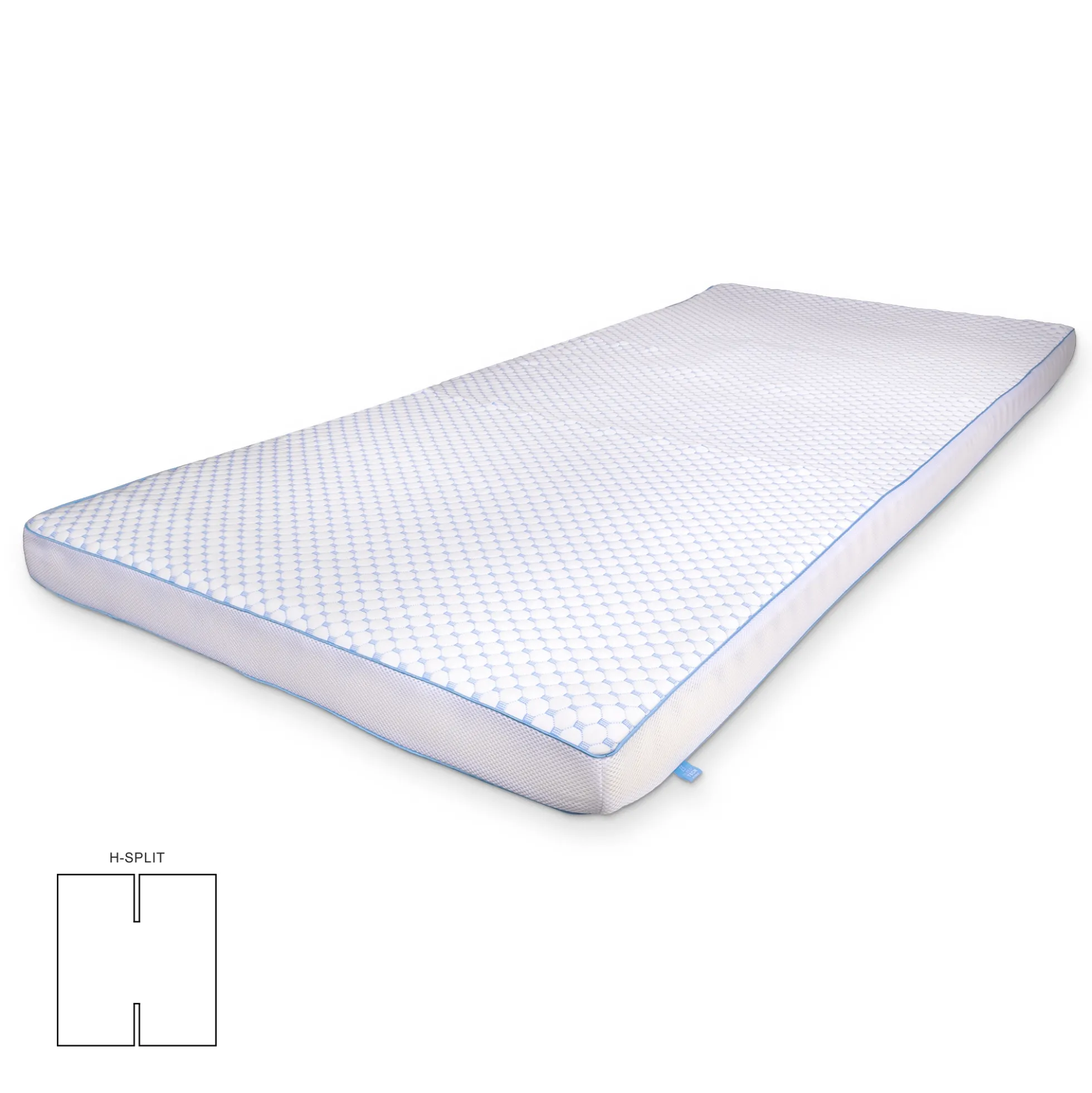 Kølende H-split topmadras - 180x210 cm - 7 zoner - Luksus memoryskum topmadras 8 cm høj - SLEEP TECH By Borg