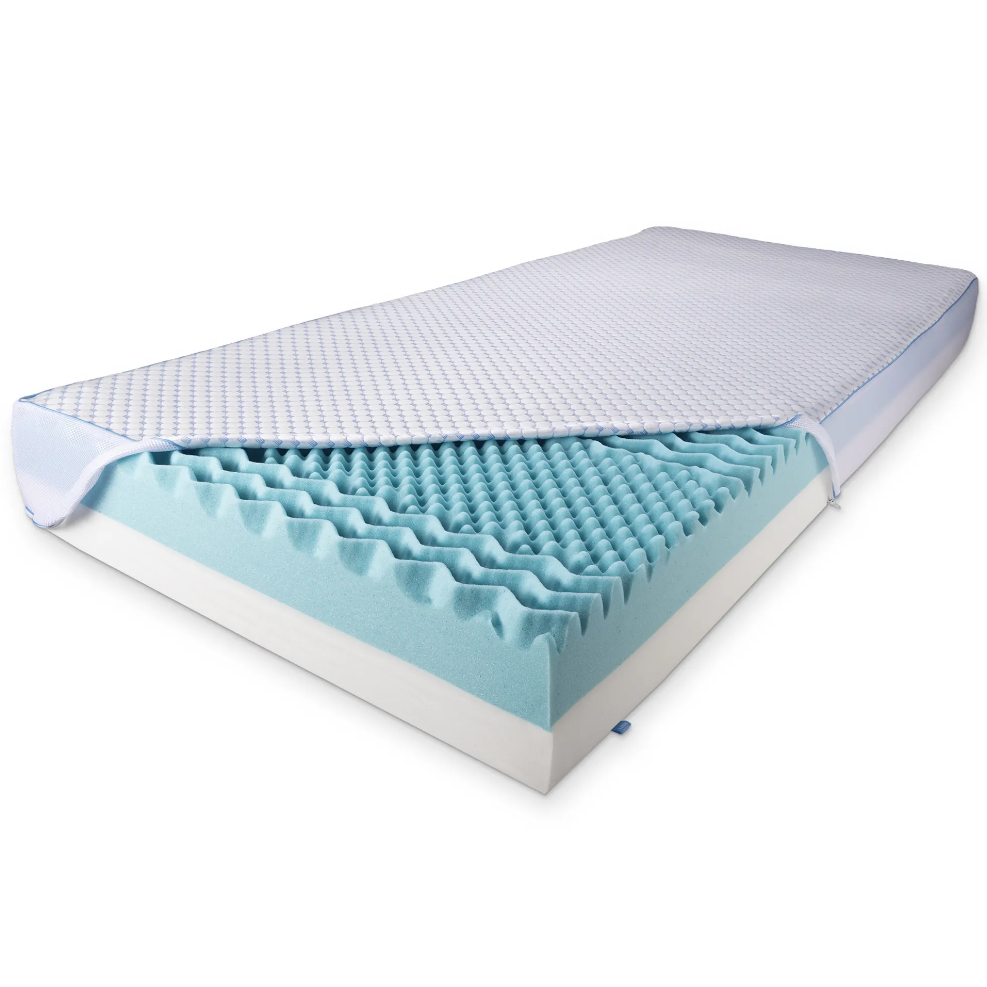 Kølende madras 70x200 - Højde 18 cm - Luksus skummadras med kølende memoryskum - 7 zoner - SLEEP TECH by Borg