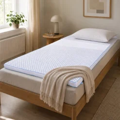 Kølende U-split topmadras - 160x200 cm 5 cm høj - 5 zoner - Memoryskum topmadras - SLEEP TECH by Borg