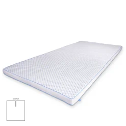 Kølende U-split topmadras - 160x200 cm 5 cm høj - 5 zoner - Memoryskum topmadras - SLEEP TECH by Borg