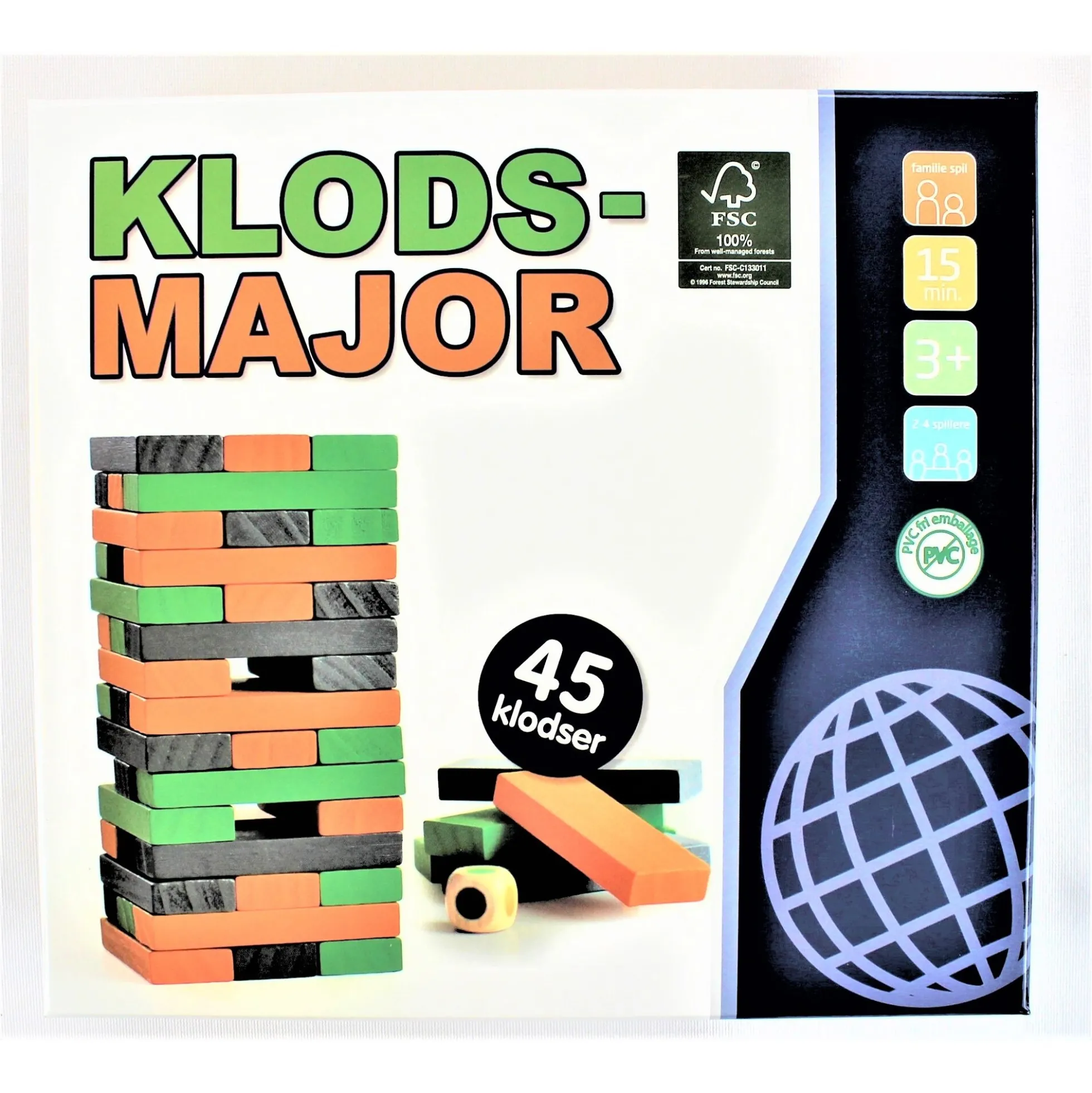 Klodsmajor i træ - 45 dele