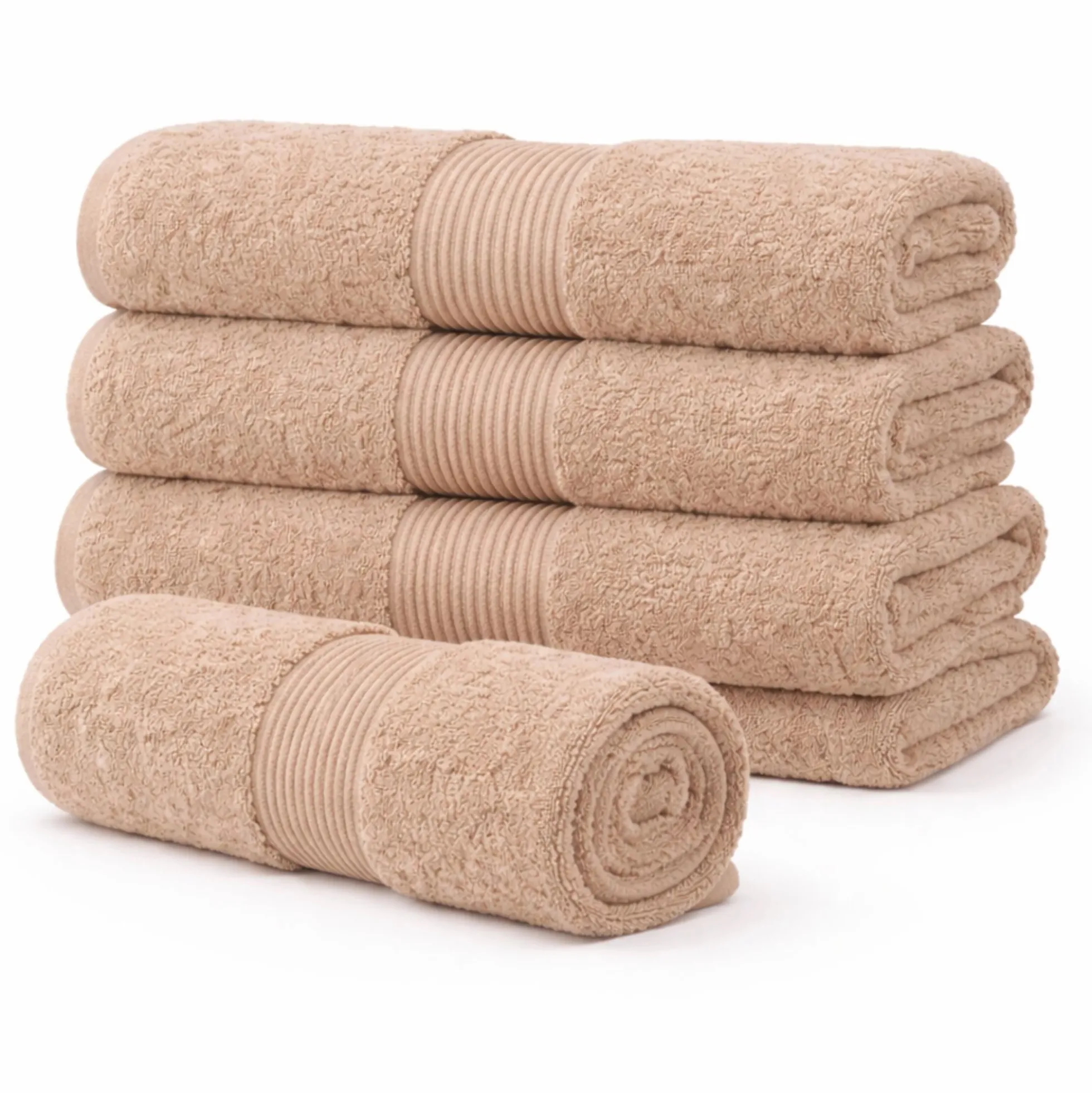 Økologisk håndklæde - 100% GOTS-certificeret bomuld - Gæstehåndklæde 40x60 cm - Sand