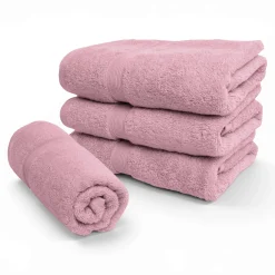 Økologisk håndklæde - 100% GOTS-certificeret bomuld - Gæstehåndklæde 40x60 cm - Rosa