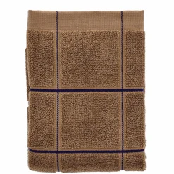 Økologisk håndklæde - 100% økologisk bomuld - Håndklæde 50x100 cm - Södahl Vista - Brun ternet