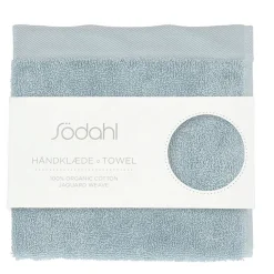 Økologisk håndklæde - 100% økologisk bomuld - Gæstehåndklæde lyseblå 40x60 cm - Södahl Organic Comfort - Linen blue