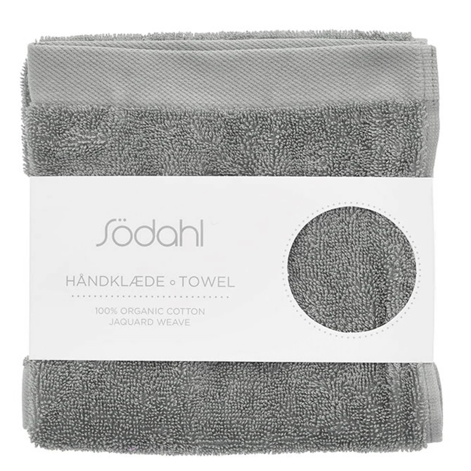 Økologisk håndklæde - 100% økologisk bomuld - Gæstehåndklæde grå 40x60 cm - Södahl Organic Comfort - Stone Grey