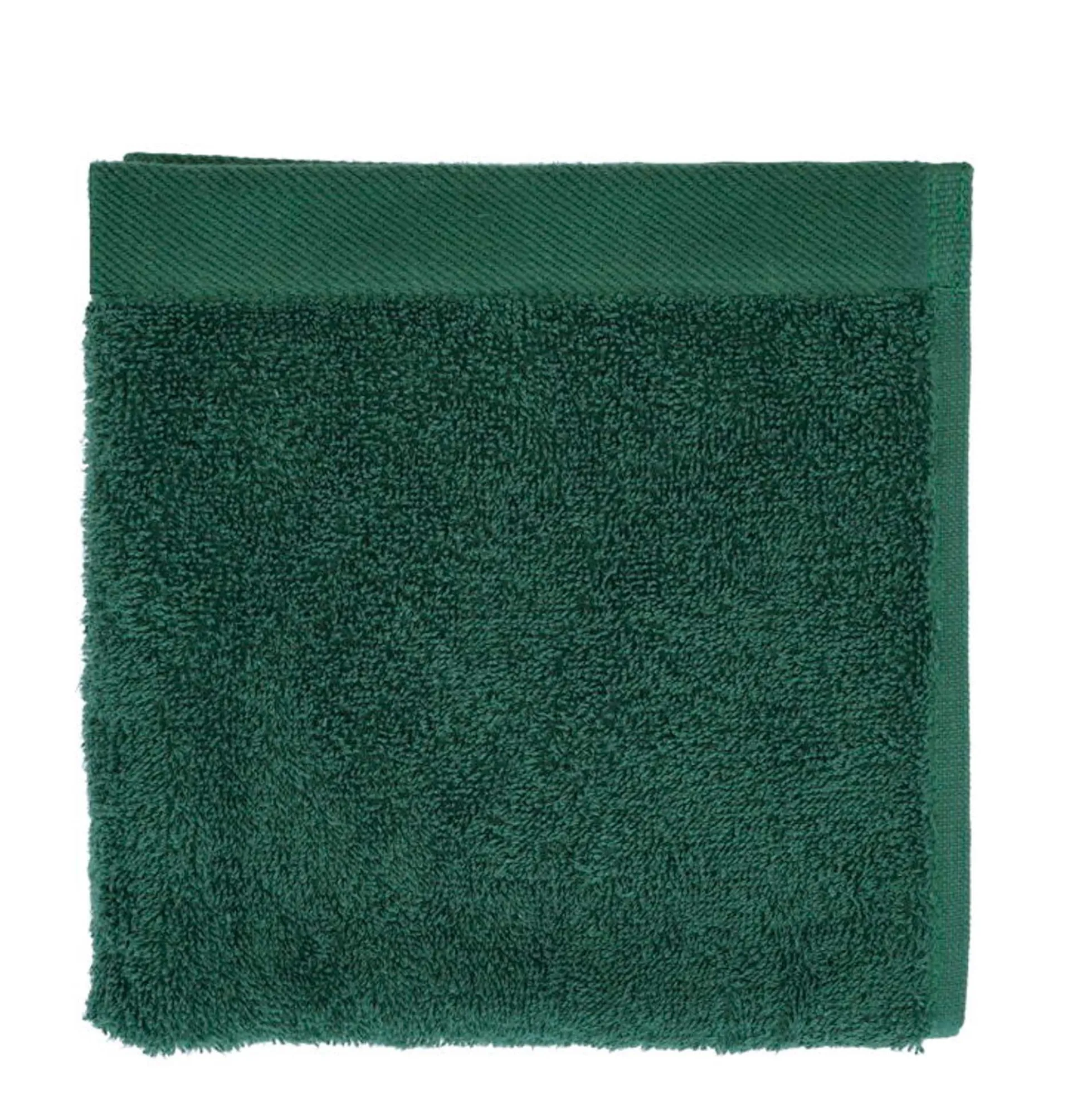 Økologisk håndklæde - 100% økologisk bomuld - Gæstehåndklæde grøn 40x60 cm - Södahl Organic Comfort - Forest green
