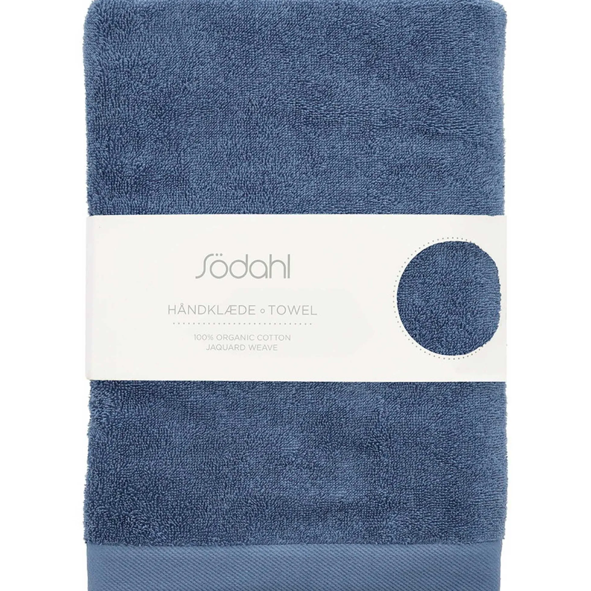 Økologisk håndklæde - 100% økologisk bomuld - Badehåndklæde blå 70x140 cm - Södahl Organic Comfort - Linen Blue