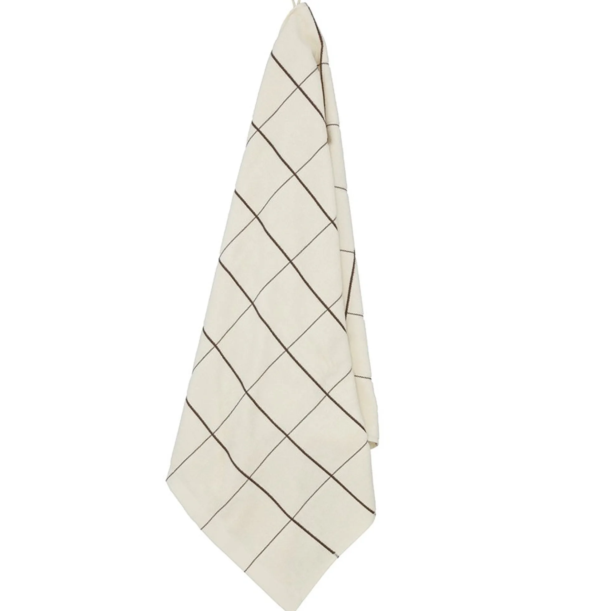 Økologisk håndklæde - 100% økologisk bomuld - Badehåndklæde 70x140 cm - Södahl Vista - Hvid ternet