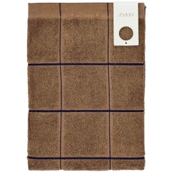 Økologisk håndklæde - 100% økologisk bomuld - Badehåndklæde 70x140 cm - Södahl Vista - Brun ternet