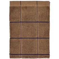 Økologisk håndklæde - 100% økologisk bomuld - Badehåndklæde 70x140 cm - Södahl Vista - Brun ternet