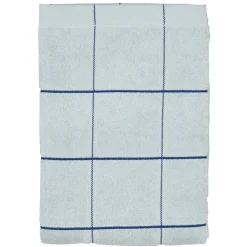 Økologisk håndklæde - 100% økologisk bomuld - Badehåndklæde 70x140 cm - Södahl Vista - Blå ternet