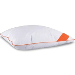 Økologisk mellem/høj pude - Gåsedunspude - 3 kamre hovedpude - 60x63 cm - Svanemærket - Feng Shui
