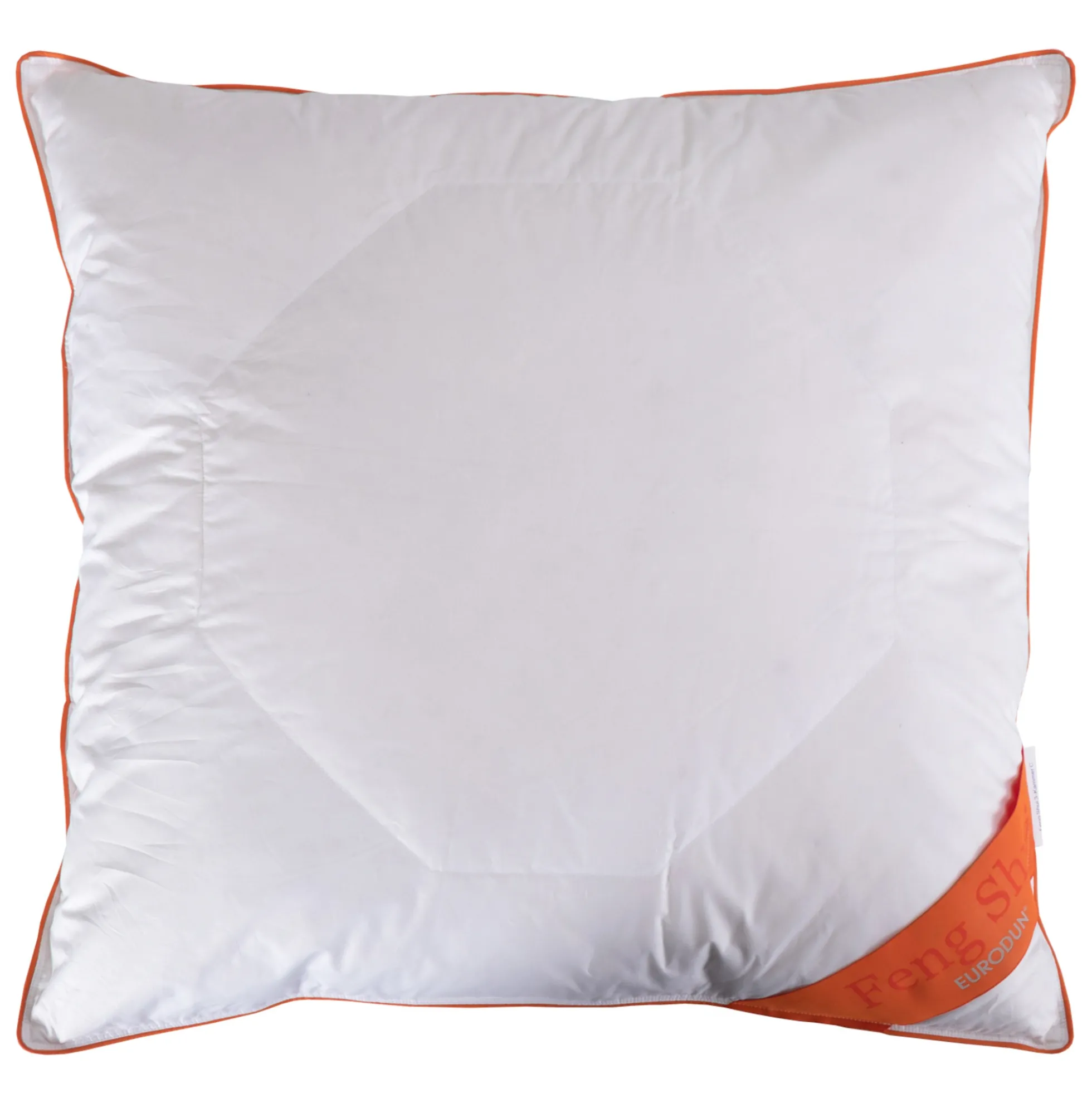 Økologisk mellem/høj pude - Gåsedunspude - 3 kamre hovedpude - 60x63 cm - Svanemærket - Feng Shui