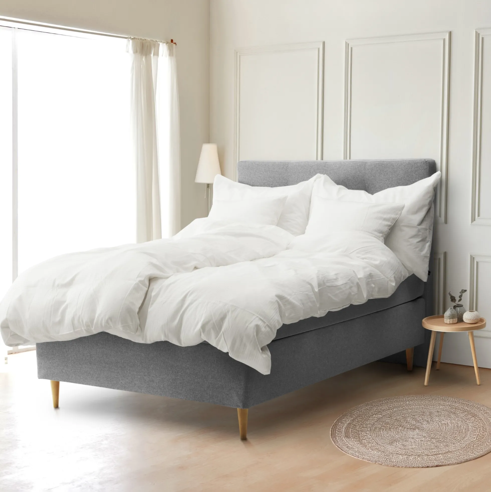 Kontinentalseng 140x200 cm - Excellent Luksus - Halvandenmandsseng med 7 zoners base - Nordstrand Home