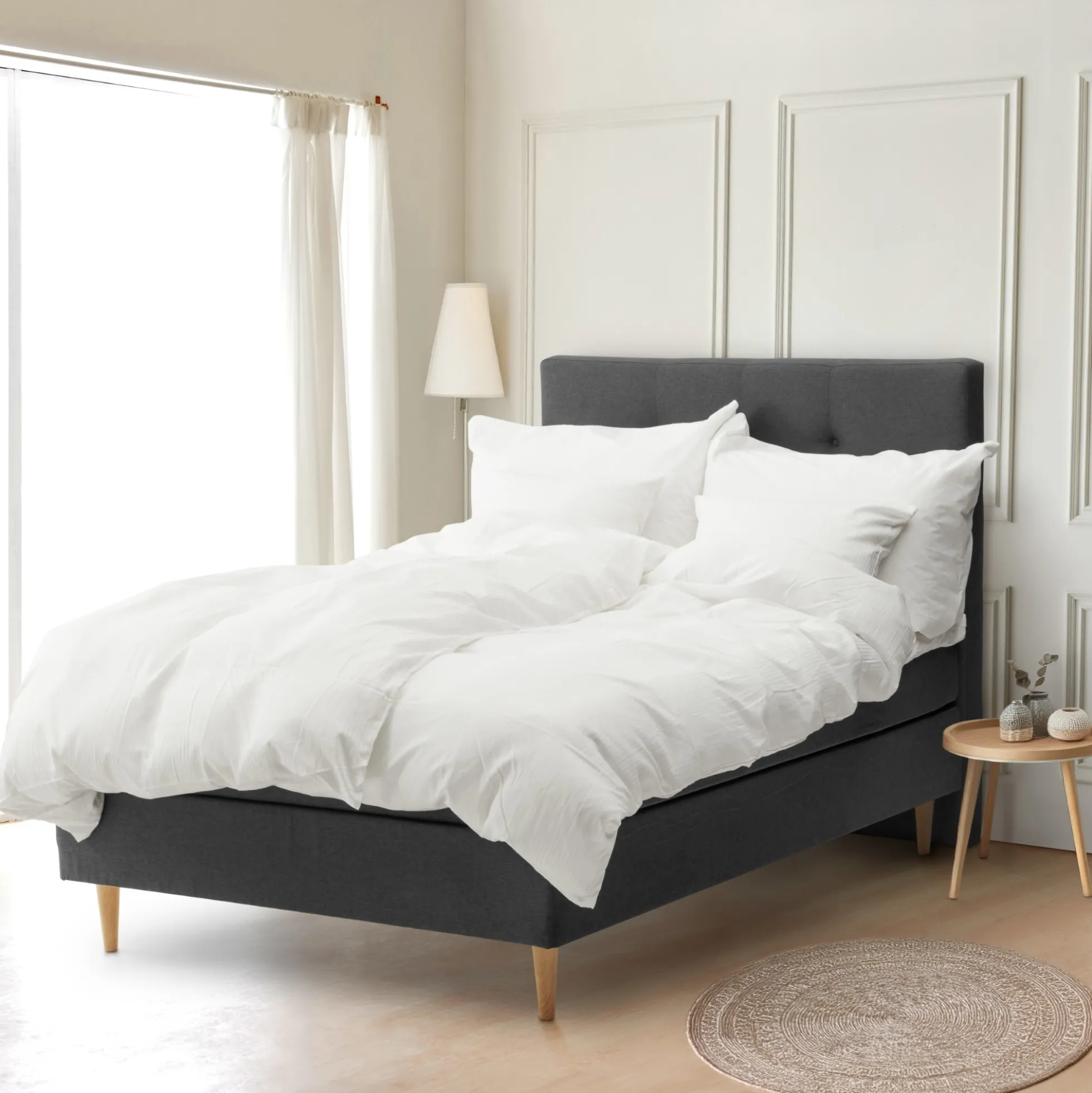 Kontinentalseng 120x200 cm - Favorit Luksus - Ergonomisk halvandenmandsseng - Nordstrand Home