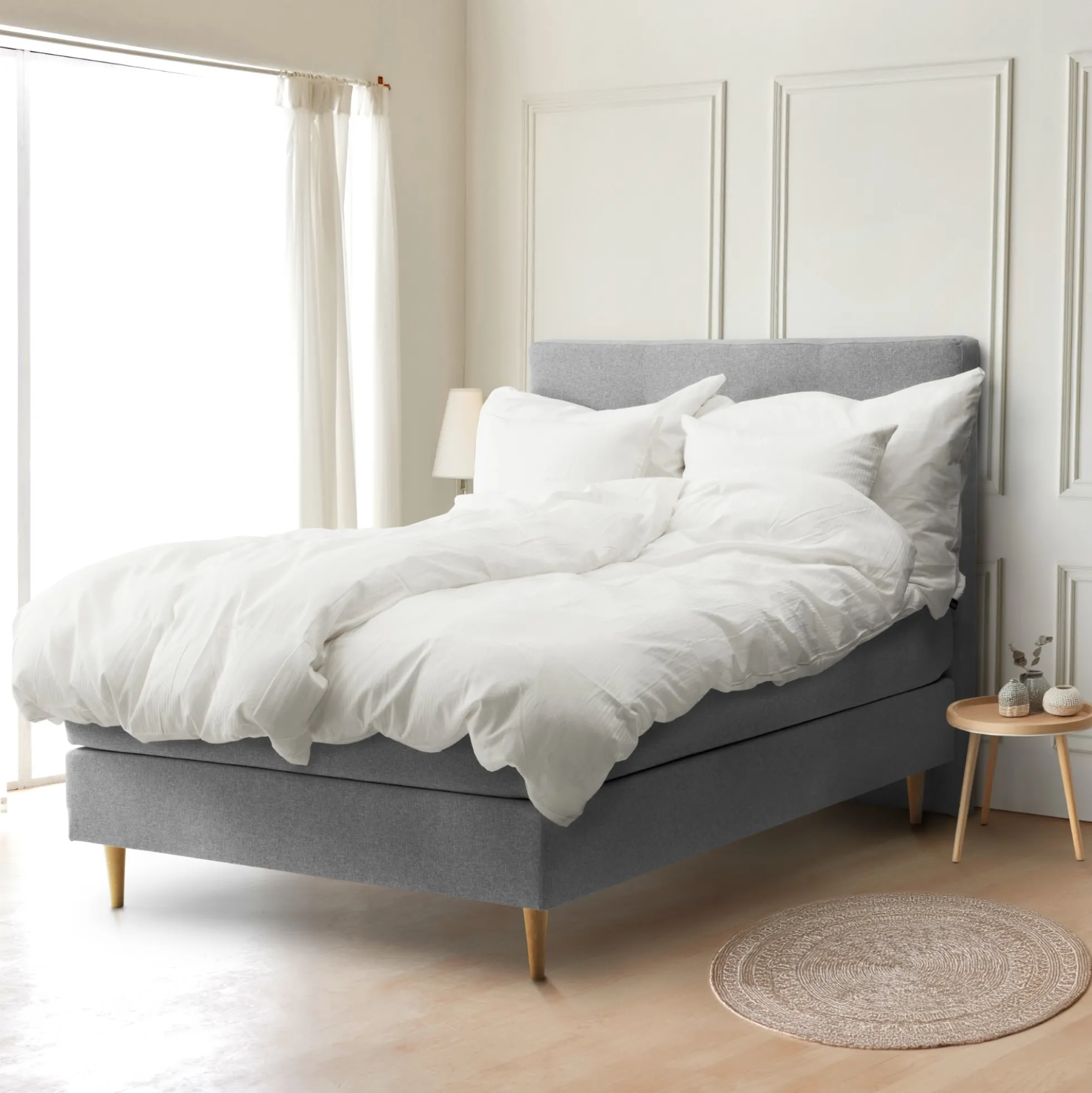 Kontinentalseng - 140x200 cm - Favorit Deluxe - 7 zoners halvandenmandsseng - Ekstra komfort - Nordstrand Home