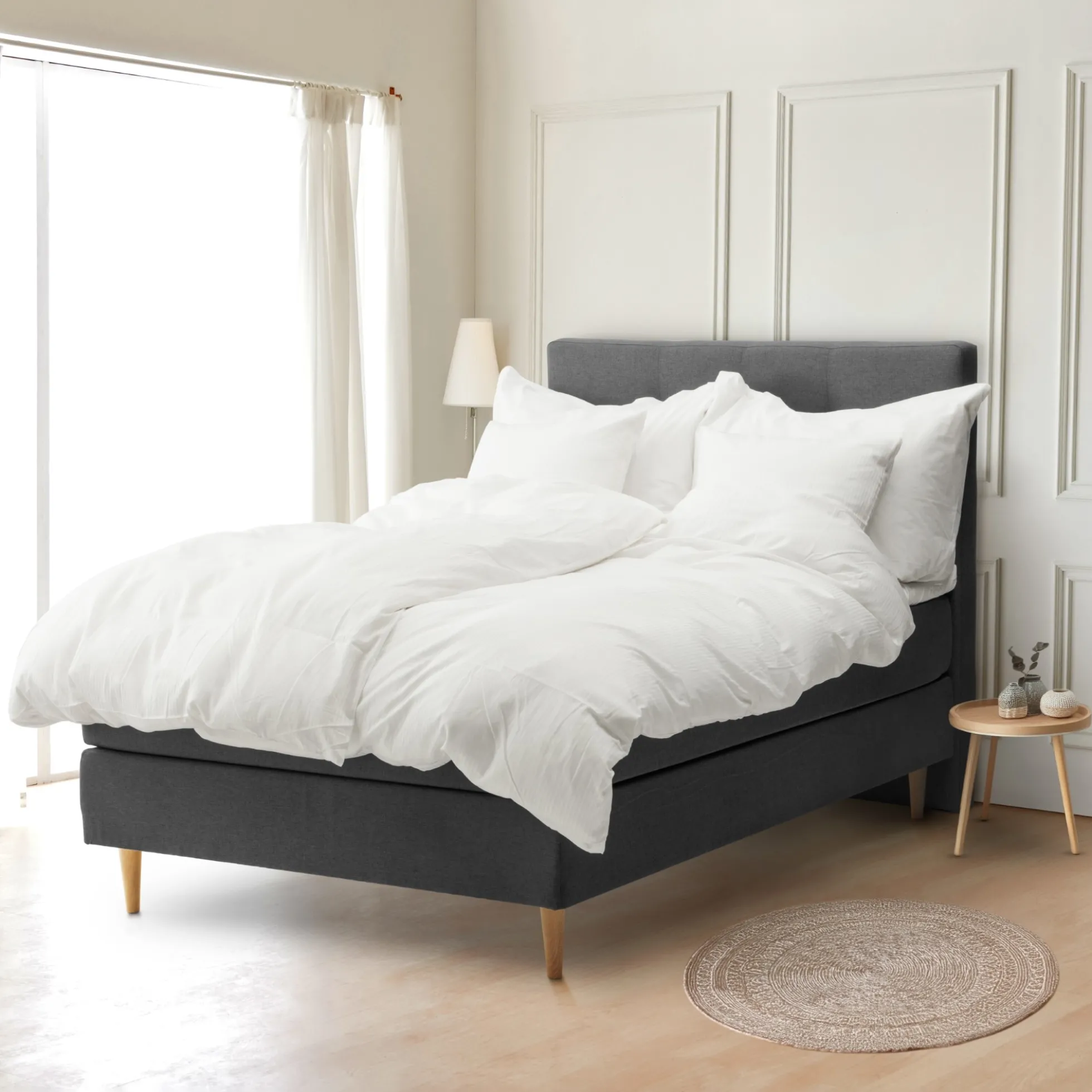 Kontinentalseng - 140x200 cm - Favorit Deluxe - 7 zoners halvandenmandsseng - Ekstra komfort - Nordstrand Home