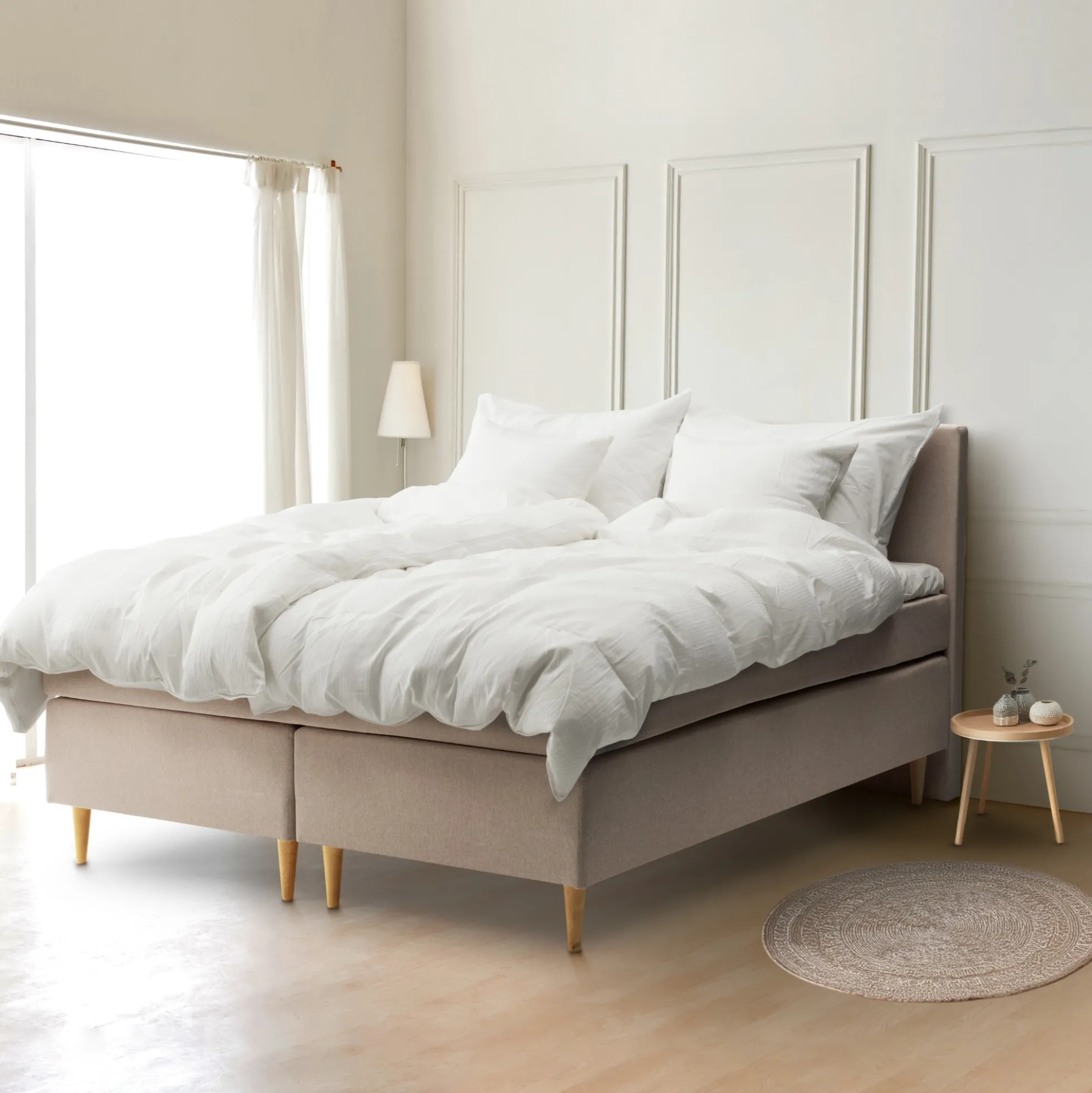 Kontinentalseng 160x200 cm - Prestige luksus - Dobbeltseng med ekstra fjedring - Nordstrand Home