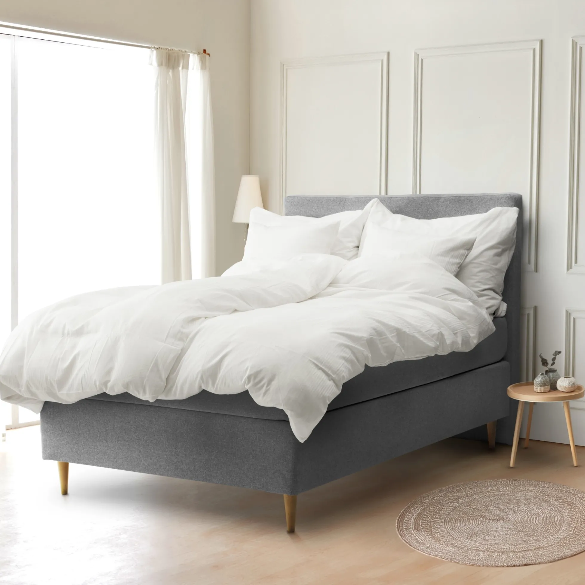 Kontinentalseng 120x200 cm - Prestige Deluxe - Luksus 7 zoners halvandenmandsseng - Nordstrand Home