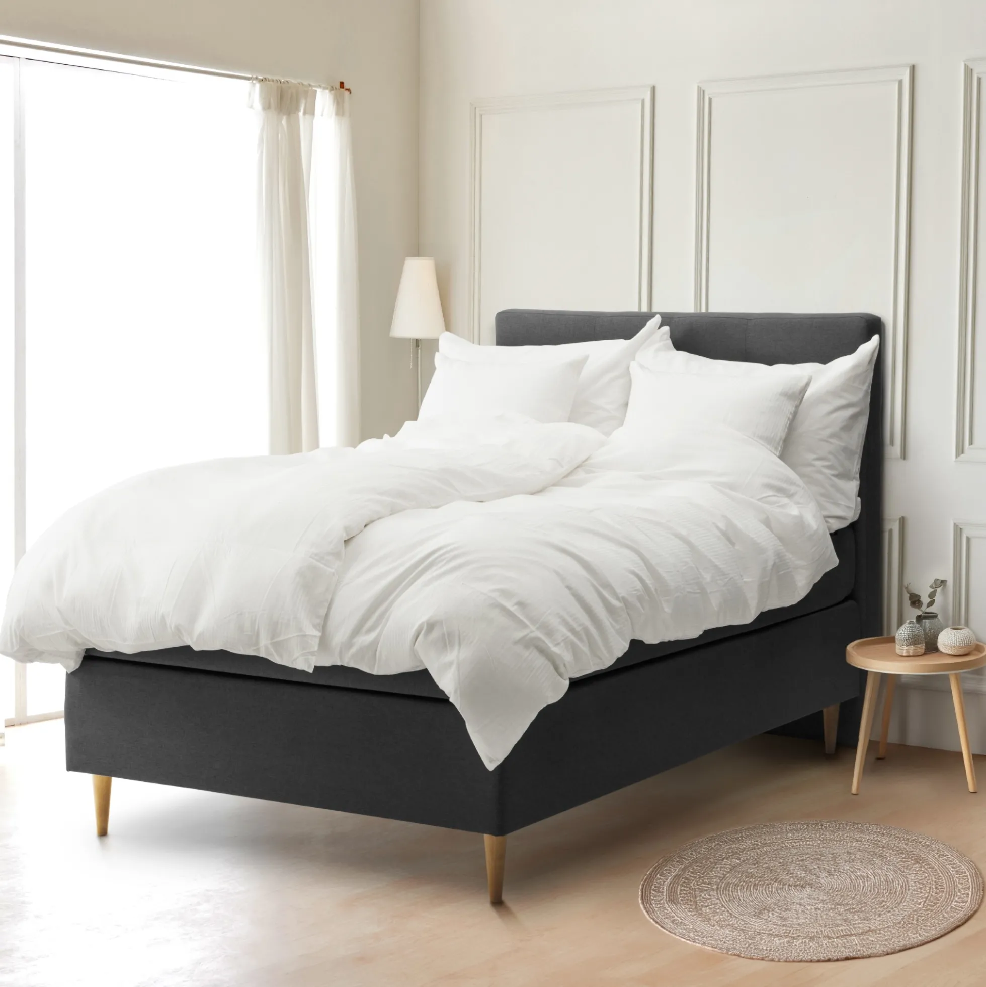 Kontinentalseng 120x200 cm - Prestige Deluxe - Luksus 7 zoners halvandenmandsseng - Nordstrand Home