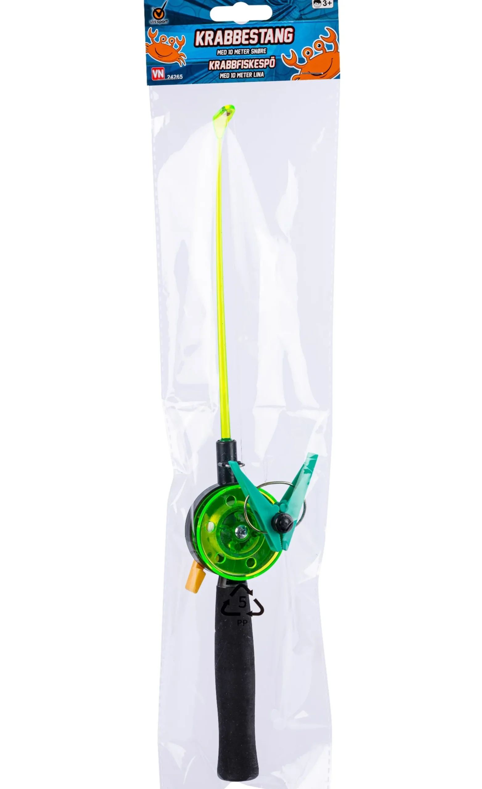Krabbefiskestang 36 cm - Maddingsklemme og 10 meter snøre