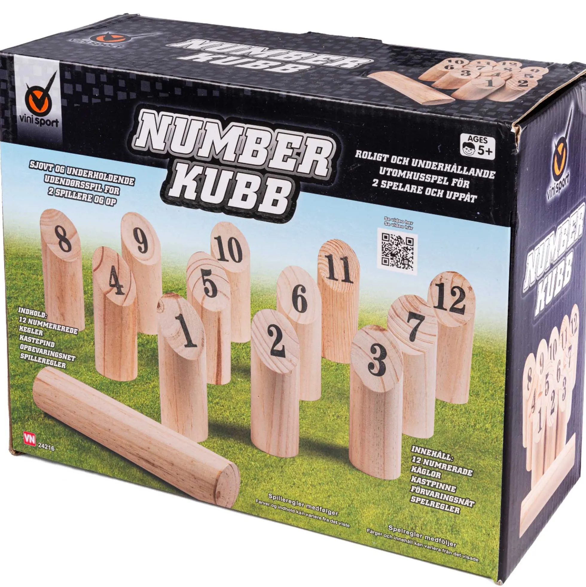 Kubb med tal - Underholdende spil for 2