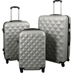 Kufferter - Sæt med 3 stk. - Eksklusivt hardcase kuffertsæt tilbud - Diamant grå