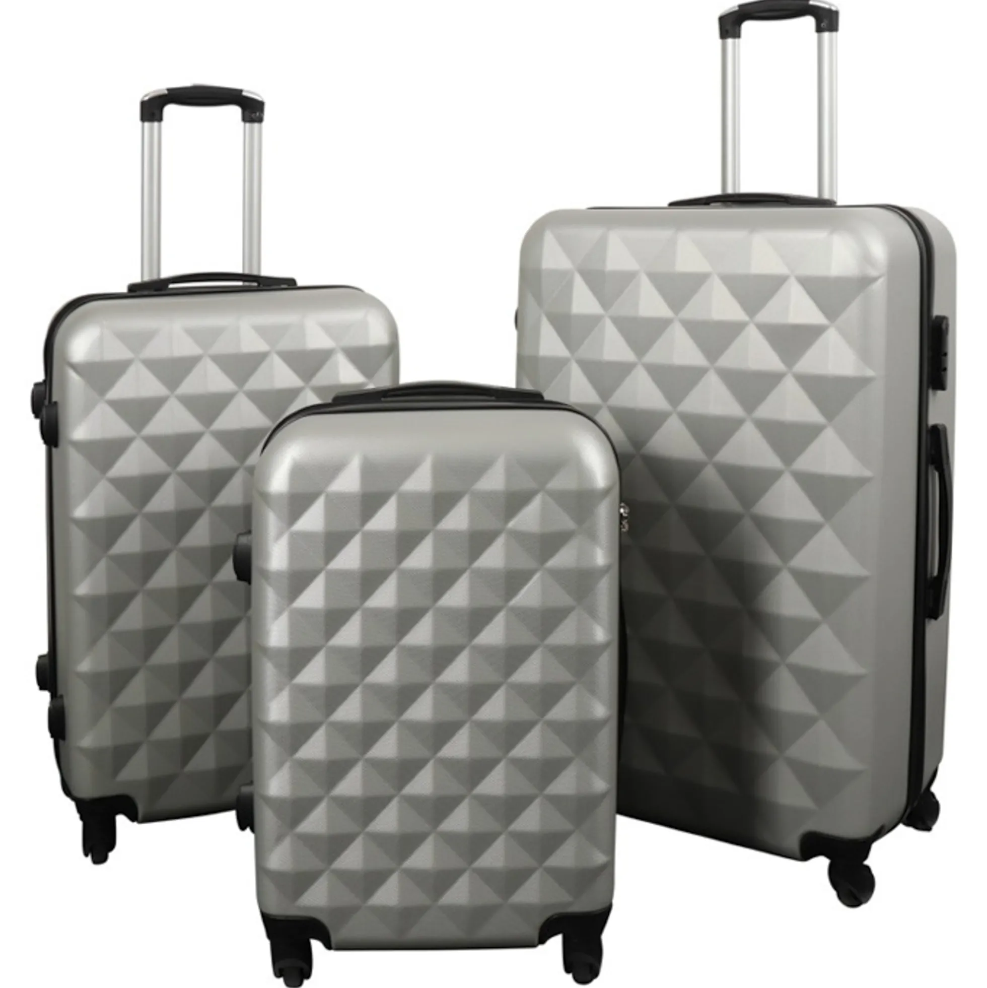 Kufferter - Sæt med 3 stk. - Eksklusivt hardcase kuffertsæt tilbud - Diamant grå
