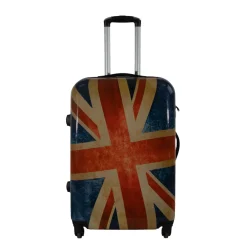Kuffert - Hardcase kuffert - Str. Medium - Kuffert med motiv - Union Jack - Eksklusiv letvægt rejsekuffert