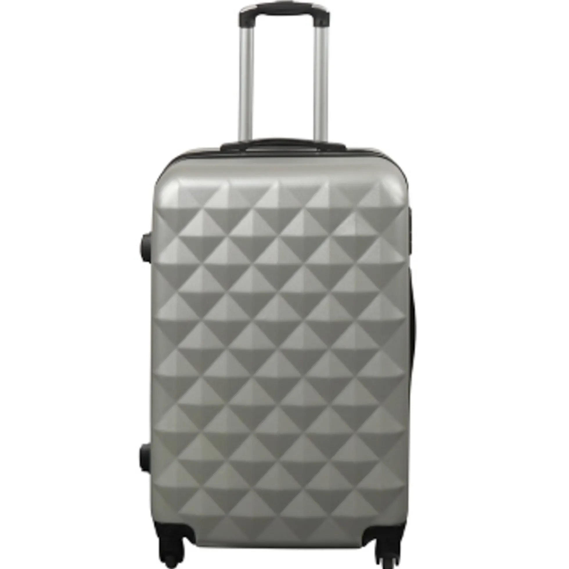 Kuffert - Hardcase - Str. Medium - Diamant grå - Smart billig rejsekuffert