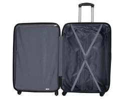 Kuffertsæt - 3 Stk. - Eksklusivt hardcase billige kufferter - Sort med striber