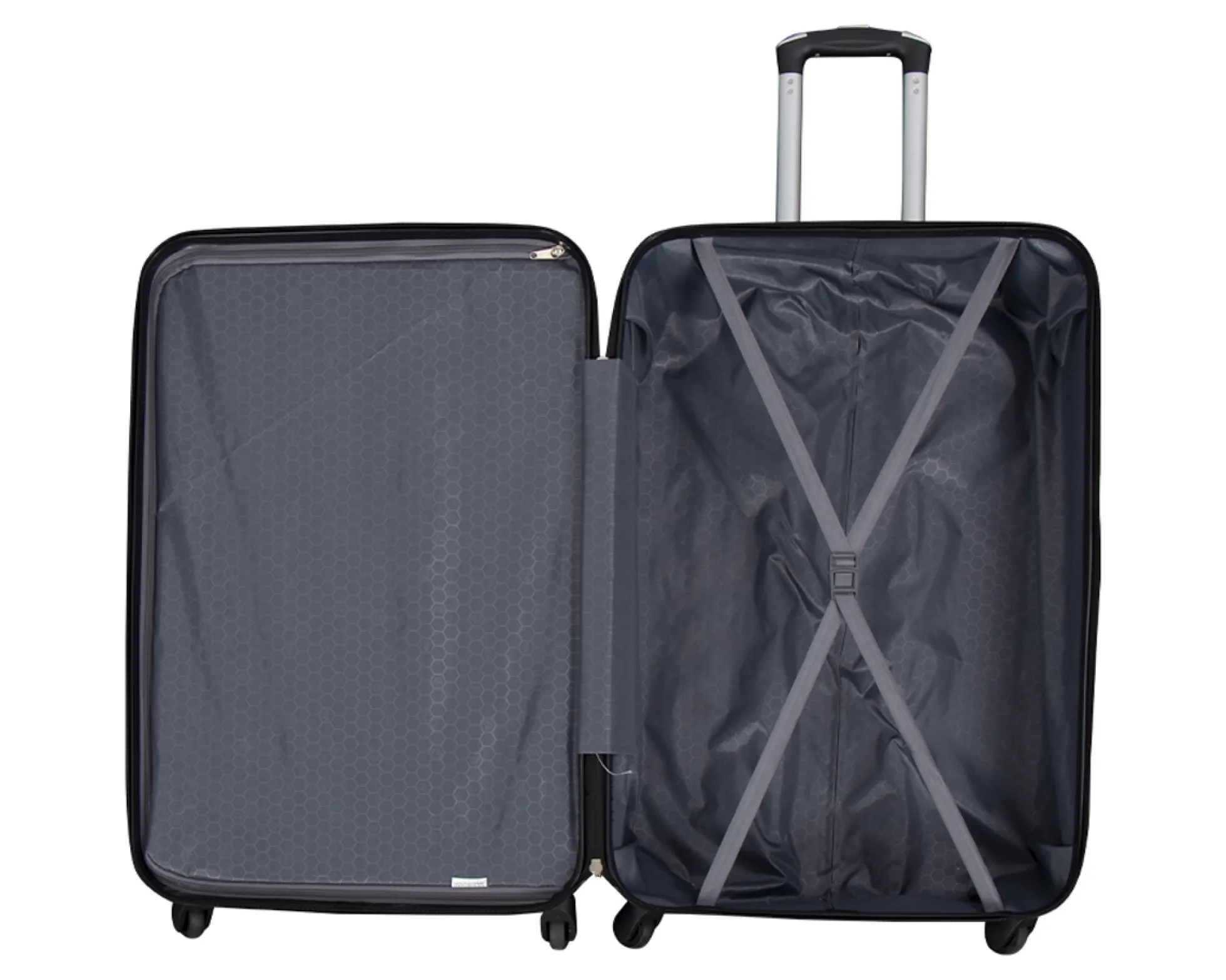 Kuffertsæt - 3 Stk. - Eksklusivt hardcase billige kufferter - Sort med striber